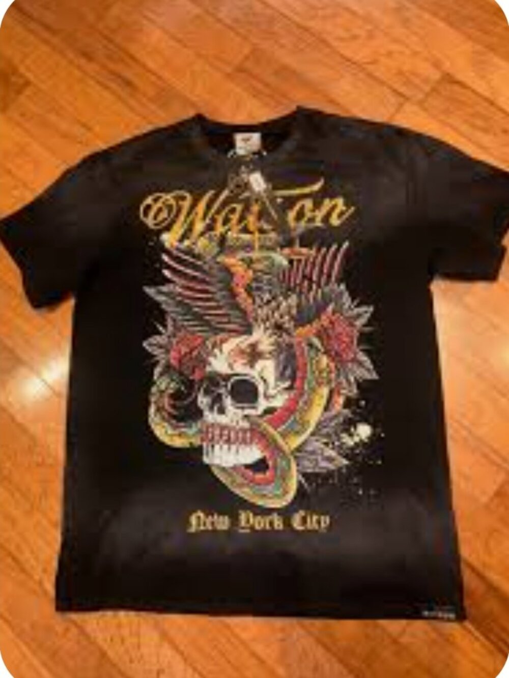 NWT WATSON New York City Graphic T-Shirt Black Men's XL